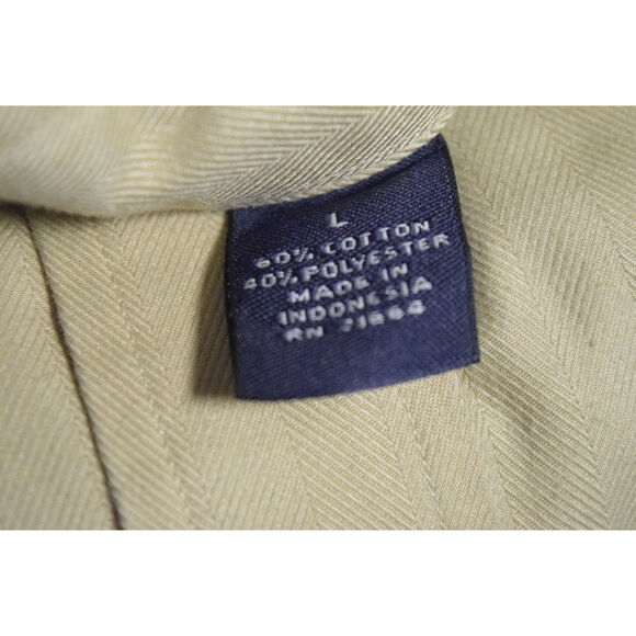 LSU Beige Roundtree & Yorke Dress Shirt Button-up Career Casual Long Sleeve Nice - Picture 8 of 10